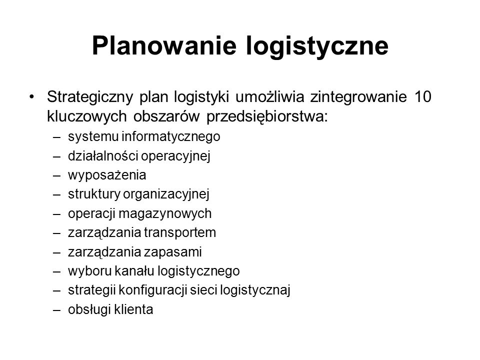 Logistyka Podstawy Logistyki Poj Cie I Istota Logistyki Zarys Rozwoju